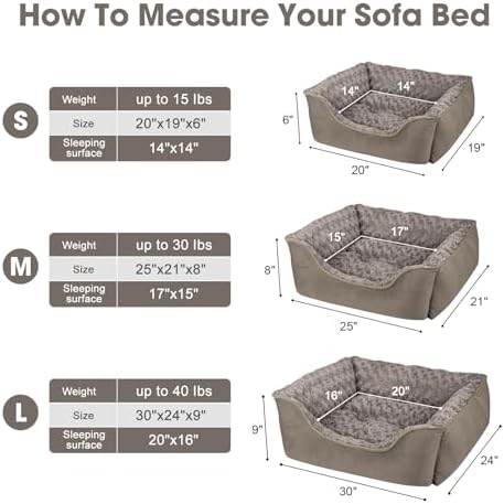 JOEJOY Rectangle Dog Bed for Large Medium Small Dogs Machine Washable Sleeping - Image 4