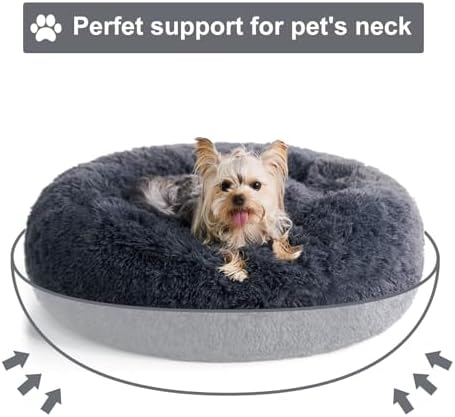 WNPETHOME Medium Round Calming Dog Bed Cat Bed - Image 4
