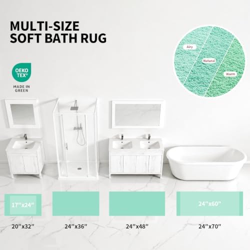ILANGO Bathroom Rugs 60" × 24", Extra Soft Absorbent Microfiber Bath Rugs - Image 4