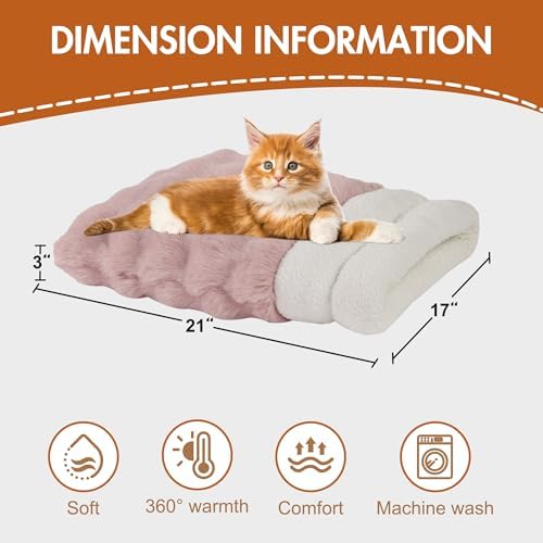 3 in 1 Semi-Enclosed Self Warming Burrow Cat Bed Sleeping Cave - Image 5