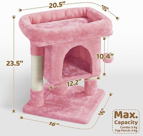 Yaheetech 23.5in Small Low-Profile Cat Tree Condo - Image 3