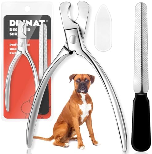 Large Dog Nail Clippers, Heavy Duty Thick Nail Trimmer by DINNAT