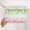 Pixelated Style Bathroom Rug, Geometric Camouflage Grid Non Slip Bath Mat by Manfei