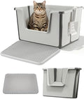BOLUAMPHC® Large Foldable Cat Litter Boxes by BOLUAMPHC