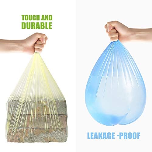 8 Gallon 330 Counts Clear Colorful Trash Bags Kitchen Garbage Bags by Teivio - Image 5