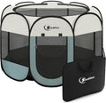Siedihit Dog Playpen Tent Crate Cage Indoor Outdoor Travel Extra Large Grey by Siedihit