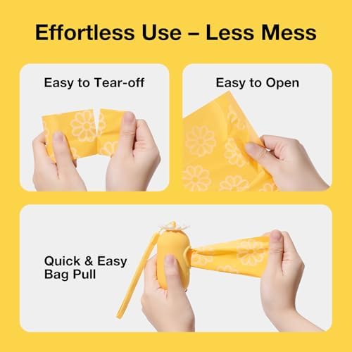 VETRESKA Daisy Scented Dog Poop Bags, Leak-proof - Image 4
