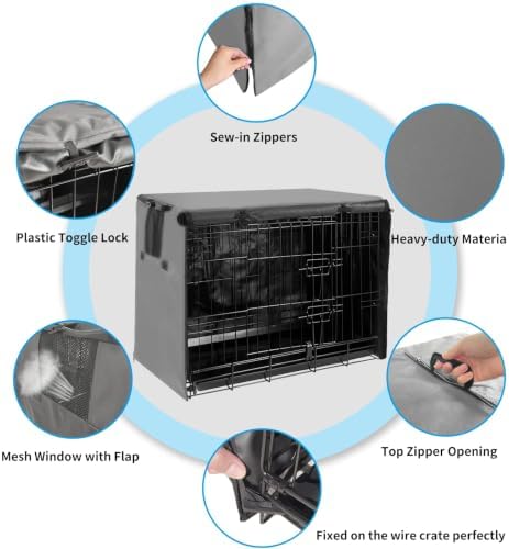 Dog Crate Cover 36 Inch Waterproof 600D Oxford - Image 5