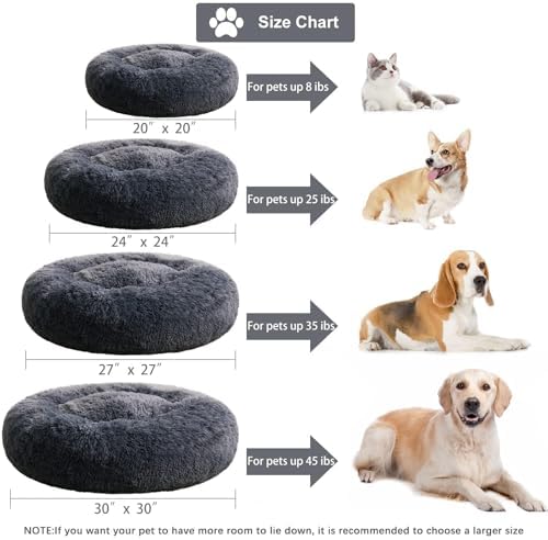 WNPETHOME Large Round Calming Dog Bed Cat Bed - Image 6