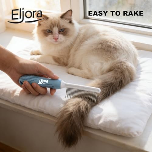 Pet Grooming & Dematting Comb – Stainless Steel Teeth, Non-Slip Grip, Removes - Image 6