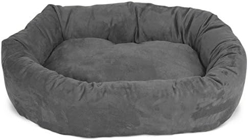 Majestic Pet 32 Inch Suede Calming Dog Bed Washable 32x23x7 – Cozy Soft Round - Image 2