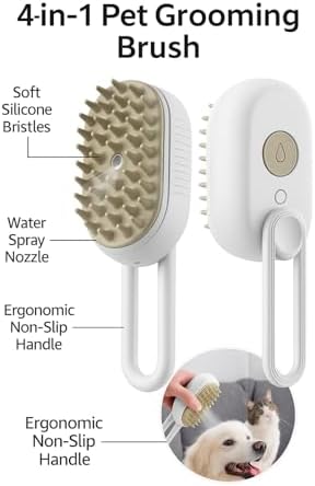 4-in-1 Pet Grooming Brush with Water Spray - Image 2