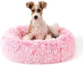 NOYAL Donut Dog Bed for Small Medium Pets, Plush Calming Faux Fur by Noyal