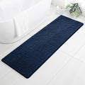 Chenille Bathroom Runner Rug 24"x72" Navy Blue, Plush Bath Mat by Kildoss