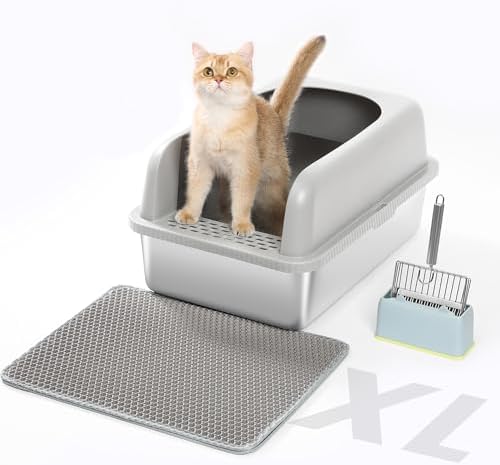 Stainless Steel XXL Cat Litter Box by Unknown