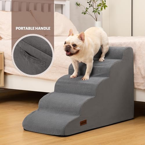 Aodisman Dog Stairs for High Bed, 5-Step Pet Ramp for Small Dogs and Cats - Image 4