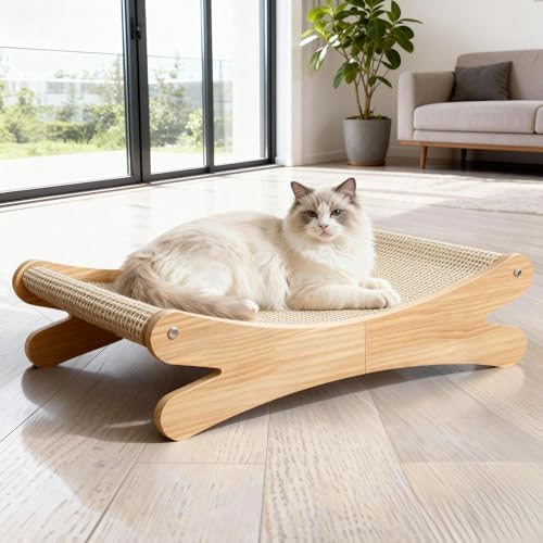 Natural Sisal Cat Scratcher Bed by Chngeary