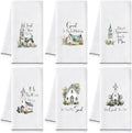 Hymn Hand Towels, 6 Pack Christian Religious Kitchen Decorative Dish Cloths by GROBRO7