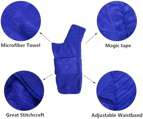 Geyecete Pineapple Grid Fast Drying Super Absorbent Dog Cat Bath Robe Towel - Image 3