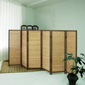 6 Panel Short Room Divider – 3.9 ft Tall Double-Side Folding Privacy Screen by Loomveil