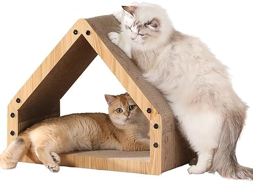 FUKUMARU Cat Scratcher House, Cozy Cardboard Cat Bed Design Scratching Pad by FUKUMARU