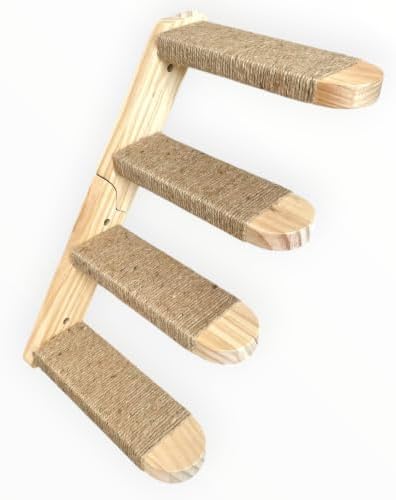 Reversible Cat Wall Steps, 4-Step Climbing Shelf by ZellaProducts