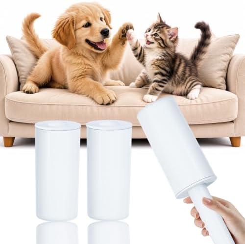 Mini Travel Lint Roller Works Great On Pet Hair w/Dust Cover, 120 Sheets by Wdabolu