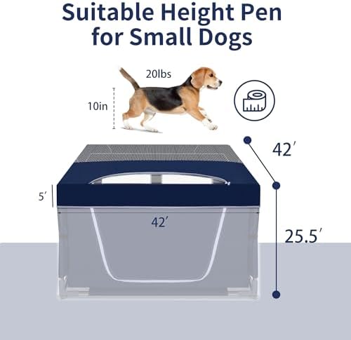 Dog Playpen Cover, 42x42 inch Dog Play Pen Top - Image 2