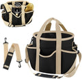 Abbylike Grooming Tote, 10.63 x 10.63 x 9.45 Inch, Khaki and Black by Abbylike