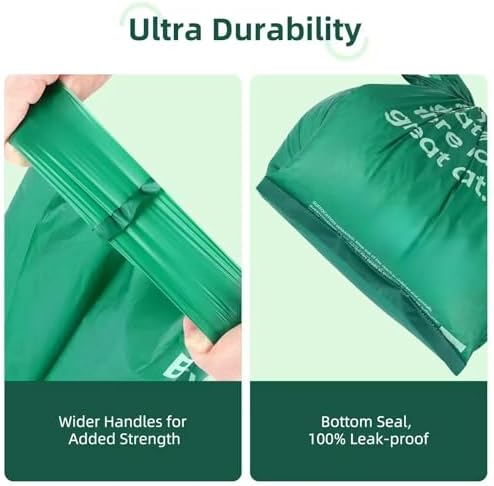 125 Count Cat Poop Bags with Handles, Disposable Litter Bags - Image 3