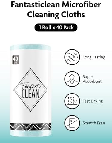 Fantasticlean Microfiber Cleaning Cloth Roll- 40 Sheets - Image 3