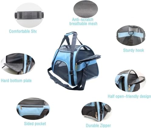 ZaneSun Cat Carrier, Soft-Sided Pet Travel Carrier - Image 4