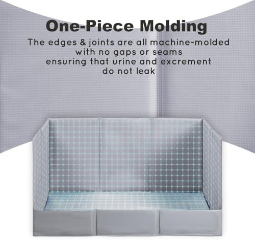 HQ4US 4LEGS Dog Litter Box Indoor High Walls, Puppy Pee Pad Holder Foldable - Image 4