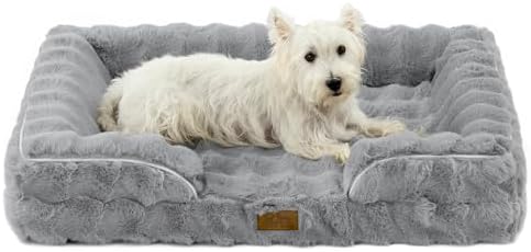 COZY KISS Faux Fur Orthopedic Dog Bed by COZYKISS