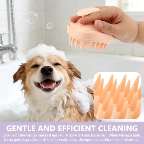 2 Pack Dog Bath Brush 2-in-1, Small Pet Silicone Brush - Image 5
