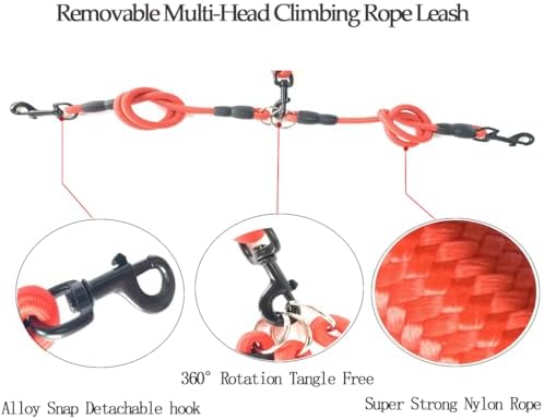 3 Dog Leash for 1-3 Dogs, 360° Swivel, No Tangle - Image 3