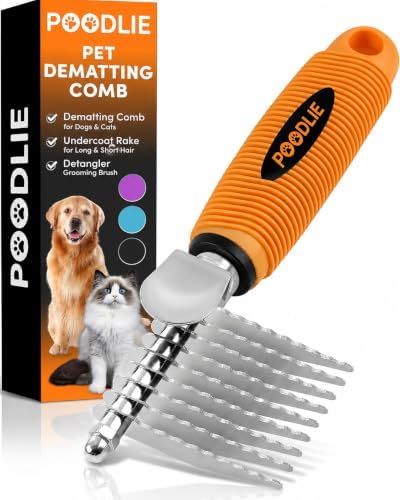 Poodle Dematting Fur Rake Comb Brush by Poodlie