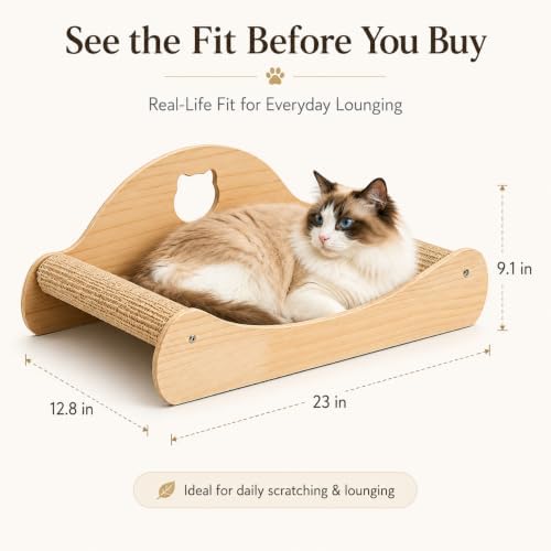 23" Large Sisal Cat Scratcher Lounge Bed - Image 4