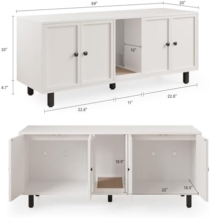 ONBRILL 59 Inches Cat Litter Box Enclosure - Image 2