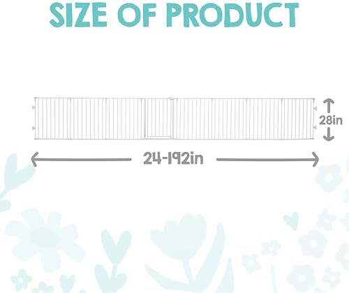 Regalo Safety 24"-192" Metal 2-in-1 Super Wide Baby Gate & Play Yard - Image 3