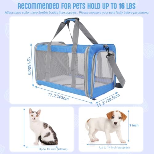 Pet Carrier for Large Cats of 20 Lbs, Collapsible Carrier Bag for Big Cat or 2 - Image 2