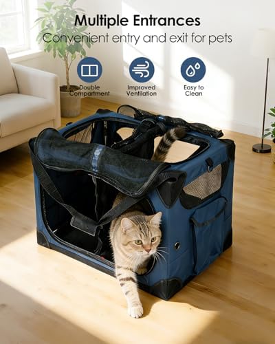 Extra Large 2-Cat Foldable Pet Travel Carrier - Image 5
