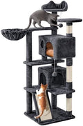 Yaheetech 57 inches Cat Tree for Indoor Cats, 2 Cat Condos, 2 Hanging Balls and by Yaheetech