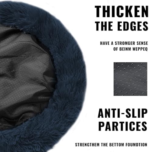 ShinHye Cat Bed Round Plush Fluffy Hooded Cat Bed Cave, Cozy - Image 3
