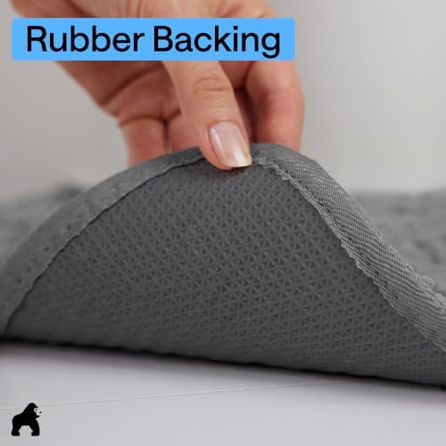 GORILLA GRIP SoakSTOPPER Dog Door Mat, Machine Wash and Dry, 24x17 Gray - Image 5