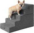 EHEYCIGA Dog Stairs for High Bed 25" H, Extra Wide Dog 5-Step by EHEYCIGA