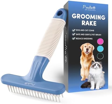 POODLIE Poodle Pet Dog Grooming Rake | Dematting Tool by Poodlie