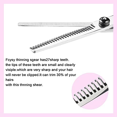 Hair Cutting Scissors Thinning Shears- Fcysy Professional Barber Sharp Hair - Image 5