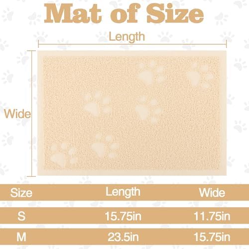 Darkyazi Cat Litter Box Mat for Floor Litter Trapping Mat Non-Slip Backing - Image 2