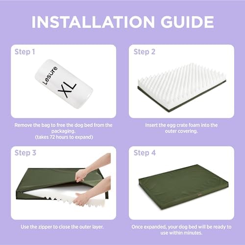 LE SURE Outdoor Waterproof Dog Beds Large Sized, Orthopedic Pet Mat - Image 4